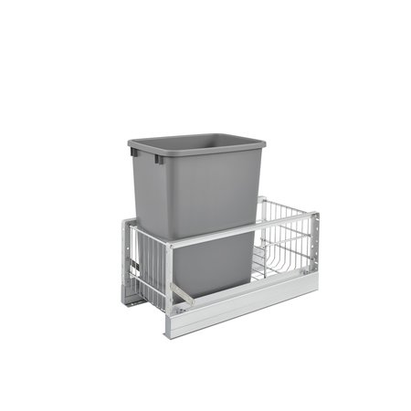 Rev-A-Shelf Aluminum Pull Out TrashWaste Container wSoft Close -  5349-15DM-117